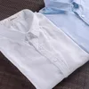 Męskie koszulki Włochy marka lniana koszulka Mężczyźni Silny krótki rękaw kwadratowy kołnierz bawełniany biznes męski Chemise Hommemen's