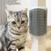 Pet Grooming Supply Cat Self Groomer med Catnip Soft Cats Wall Corner Massage Brush gnuggar ansiktet med en kittling