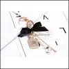 Keychains Modeaccessoires kreative handgefertigte DIY -Diamant pro Flaschenlegierung Bow Perle Luxus Schlüsselbaus Geld für Charmanhänger YS068 3505627