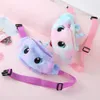 Cute Unicorn Children's Fanny Pack Girls Waist Bag Plush Backpacks Toys Belt Gradient Color Chest-Bag Cartoon Coin Purse Travel Chest Bags
