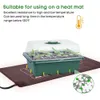 12 Hole Seedling Trays Seed Starter Starter Plant Flower Grow Box Propagation For Gardening Grows Starting Germination Boxs planter