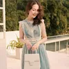 Casual Dresses Factory Wholesale French Romantic Openwork Lace Small Floral Dream Mesh Gauze Sleeveless Dress Female Was Thin Wq2045Casual