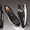 Style italien hommes robe chaussures de mariage mode blanc maille chaussures à lacets respirant décontracté Sneaker bout rond fond épais affaires conduite marche mocassins N64