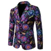 Autumn Men Blazers Suits Linen Cotton Causal Flower Suit Smart Slim Fit Plaid Dress Mens Blazer Masculino Jacket Coat 4XL 220801
