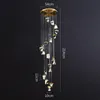 Chandeliers crystal pendant light for kitchen villa led stair indoor lightin creative design ice cube gold ceiling fixture lustre