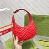 Marmont Bolsa de ombro de marmont Bolsas de transmissão de luxo Mini Half Shaped Hobo Bag