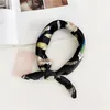 50X50CM Fashion Women Square Scarf All-match Wraps Elegant Floral Dot Spring Summer Head Neck Hair Tie Band Neckerchief 220516