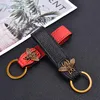 Keychains Bee Leather Metal Metal Luxo Chaveiro Auto Carro da cintura preto Chaves vermelhas Chave -chave Tecliante de chave 1PCKeyChainsKeyChains