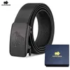 Riemen bizon denim echte lederen riem voor mannen klassieke stierhoofd patroon legering buckle business heren casual man en cadeau boxbelts forb22