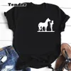 T-shirt punk da cowgirl e cavallo da donna top sexy camicie Harajuku grafiche grunge per maglietta estetica