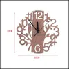壁の時計家の装飾ガーデンllクリエイティブデザインツリークロック3d針中空輪木製シンプルハングotdvt