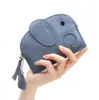 SL8035 Women mini money clips Soft elephant shape Female ins leather coin purse mini creative wallet