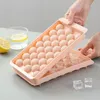 33 Grid Round Ice Mould Tools Plastic Ice Cubes Tray Cube Maker Food Grade Household With Lid Ices Box Mold HH22-165