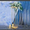 dekoracja nowy styl metalowy metalowy złoty kolor wazonowy stojak na kolumnę na ślub Centralne dekoracje Imake235