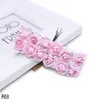 Decoratieve bloemen kransen 72-144pcs 2 cm mini roze bloempapier kunstmatige hoofd bruiloft boeket plakboeking cadeaubokje krans feestdecorat