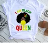 I Am A Strong Melanin Queen t shirt Women Clothes African Black Girl History Month Female T-shirt Tee Shirt,Drop Ship