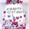 26pcs/lot 30inch Happy 18 Birthday silver Foil number Balloons Metallic Globos 18th Anniversary birthday Party Decor Supplies T200526