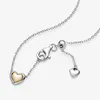 Łańcuchy 100% prawdziwe 925 Sterling Srebrna złota miłość w kształcie serca Prezenty urodzinowe dla damskich mody biżuterii butiki