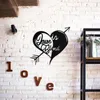 الحب هو فن الجدار المعدني الأعمى ، المعادن السوداء الحديد الجدار ديكور المنزل ديكور القلب جدار ديكور