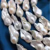Prawdziwa drobna biżuteria perłowa Ogromna naturalna 15-22 mm Australian South Sea Białe Perły Naszyjnik 18-calowy 14k326p