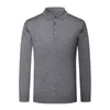 6% Wool High Quality Designer Fashion Brand Solid Color Casual Japanese Polo Shirt Men Long Sleeve Tops Mens Clothing 220402