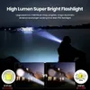 Torche haute puissance 16 cœurs lampe de poche LED rechargeable COB lumière XHP 160 torche Zoom 7 modes lanterne USB pour camping travail d'urgence