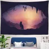 Naturalny jaskinia Karst Starry Sky Art Wall Dibet Universe Space Mgławica drukowana wiszące ręcznik plażowy mandala cienki koc J220804