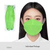 KN95 masker vis mond type volwassen wegwerp vijf-layer beschermende 3d comfortabele ademende wilgen blad masker individueel pakket op voorraad