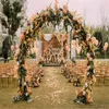 Party Decoration Round Metal Iron Arch Wedding Backdrop Stand Birthday Decor Artificial Flower Balloon Shelf Doorparty