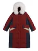 Cappotto invernale in piumino di cotone Donna 2022 Nuova versione coreana femminile Spessa calda Usura esterna Moda Colori a contrasto Giacca lunga L220730