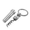 3 in 1 Mini Keychain Corkscrew Key Ring Bottle Opener Emergency Travel Cork Wine Opener With Attachment Slot For Portable Backpack Camping Enthusiasts Bartenders