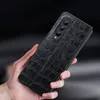 Fundas de cocodrilo de cuero genuino para Samsung Galaxy Z Fold 4 Alligator Retro Cover