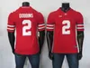 カレッジフットボールジャージーDwayne Haskins JR Jersey Justin Field JK Dobbins Rare Ohio State Buckeyes Jerseys White Black Red 150th