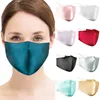 Simulated double layer solid color three-dimensional mask summer dustproof sunscreen ice silk skin-friendly washable face masks