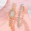 Muñecos de pulsera Mujeres de lujo Reloj Fashion Ladies Quartz Diamond Wallwatch Elegante brazalete femenino Relojes Reloj Mujerwristwatches