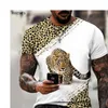 Animal World Leopard 3D-geprinte T-shirts voor heren en dames HD-oversized zomertops met korte mouwen