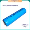 18650 lithium battery 2200mah flat head /pointed 3.7V strong light flashlight electric toothbrush handheld small fan battery 4.2V manufacturer direct sales