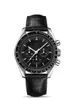 Luksusowe nowe mężczyzn projektant zegarków automatyczna mechaniczna prędkość wyścigowa Luminous Sapphire ze stali nierdzewnej czarne skórzane zegarki męskie