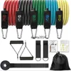 150 poderosa resistência conjunto de látex banda 11 pedaço libra treinamento físico Tubos de fitness Yoga puxando a corda Bandas 150lbs Rubber Expander elásticas