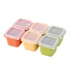6PCS Silicone Bar Molds Ice Cube Maker Tray Stackable DIY Mould Independent With Lid Ice Box Kitchen Accessories