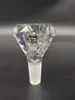Clear grosso de qualidade de vidro de vidro largo diamond bong tocador de tigela