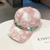 Visors Koreli Kişiselleştirilmiş Zincir Elmas Kapak Kadın Yaz Tie Boya Moda Güneşlik Beyzbol Hiphop Şapka Güneş Koruyucu Hatvisors Scot22