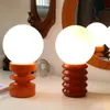 Tafellampen retro oranje massief houten glas lamp slaapkamer bedkamer sfeer Koreaanse creatieve ins sampptable