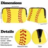 5 pièces sacs à cosmétiques femmes néoprène jaune Softball voyage sac de rangement portable étanche