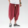 Męskie spodnie Summer Męskie Cross Streetwear Harem Mężczyzna luźny chiński styl Wysokiej jakości mężczyźni swobodny modny duży rozmiar 5xl 220826