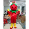 Festivalklänning Röd Medlar Mascot Kostymer Carnival Hallowen Gåvor Unisex Vuxna Fancy Party Games Outfit Holiday Celebration Cartoon Character Outfits