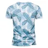 AIOPESON Feuille Imprimer Hommes T-shirts 100% Coton Hawaii Oneck Top T-shirts pour Hommes Qualité Casual Mode Été Hommes Vêtements 220704