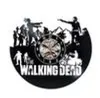 Walking Dead Record Room Design Art Art Decor Wall Clock Handmade Art Personalidade Presente Tamanho 12 polegadas cor preto6138472