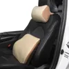 Подушки Nappa Car Shek Pillow Качественная кожаная поясничная поддержка талии для Honda Logo City Civic CRV HRV Hearrest Hearrest Accesorios Accesorios