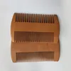 Tand Dubbla sidokambinor Trähårkam Double Sides Beard Comb för